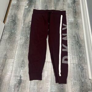 DKNY Burgundy Joggers with White Logo
